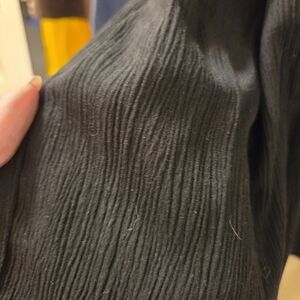 Kathie Lee Collection BLACK crinkle Slacks